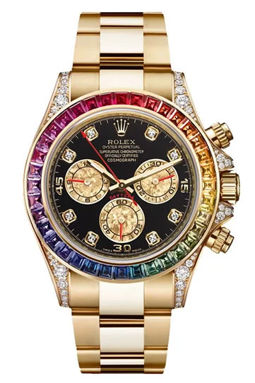 Fake Rolex Rainbow Yellow Gold