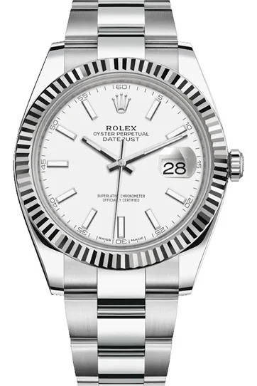 Fake Rolex Date-just white