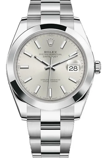 Fake Rolex Date-just steel grey